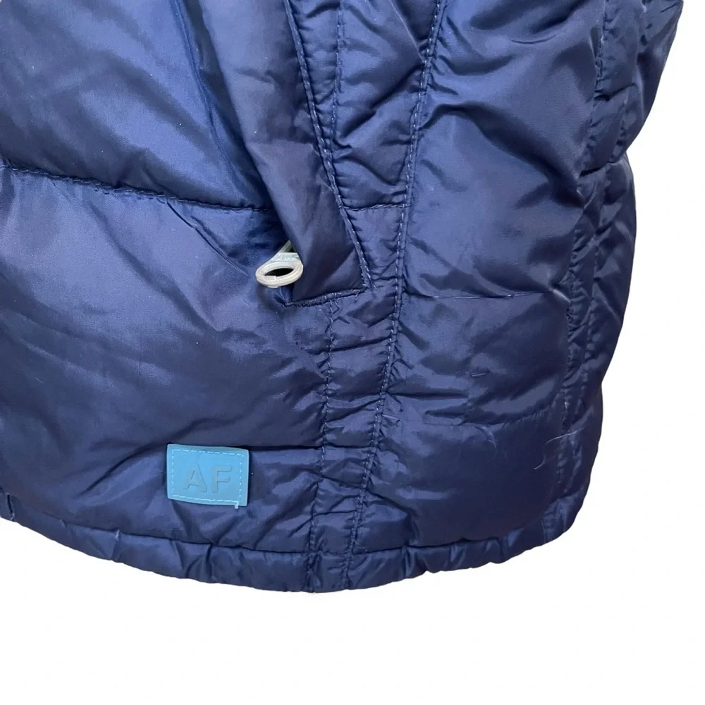 Abercrombie & Fitch Navy‎ Blue Puffer Down Winter Vest Size: M